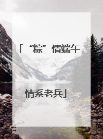 “粽”情端午 情系老兵