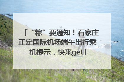“粽”要通知！石家庄正定国际机场端午出行乘机提示，快来get