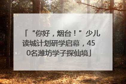 “你好，烟台！”少儿读城计划研学启幕，450名潍坊学子探仙境
