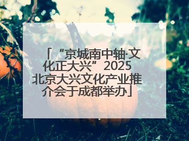 “京城南中轴·文化正大兴”2025北京大兴文化产业推介会于成都举办