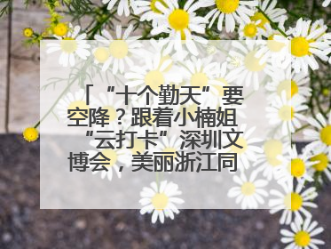 “十个勤天”要空降？跟着小楠姐“云打卡”深圳文博会，美丽浙江同步直播