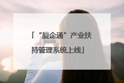 “厦企通”产业扶持管理系统上线
