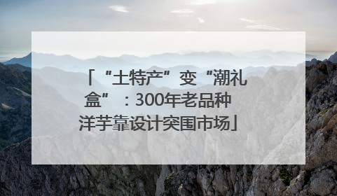 “土特产”变“潮礼盒”：300年老品种洋芋靠设计突围市场