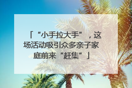 “小手拉大手”，这场活动吸引众多亲子家庭前来“赶集”