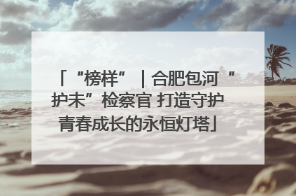 “榜样”｜合肥包河“护未”检察官 打造守护青春成长的永恒灯塔
