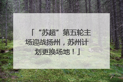 “苏超”第五轮主场迎战扬州，苏州计划更换场地！