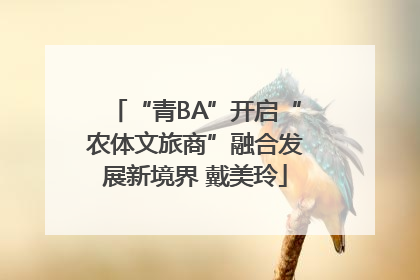 “青BA”开启“农体文旅商”融合发展新境界 戴美玲