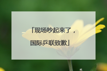 现场吵起来了，国际乒联致歉