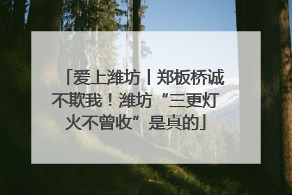 爱上潍坊丨郑板桥诚不欺我！潍坊“三更灯火不曾收”是真的