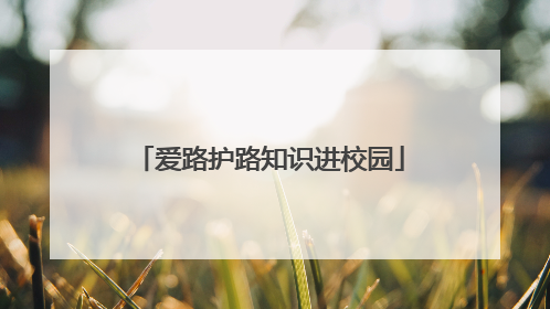 爱路护路知识进校园