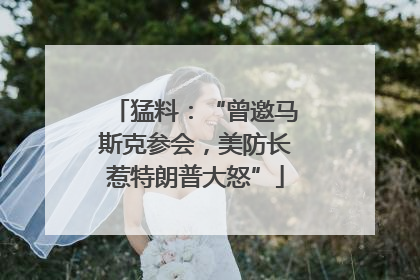 猛料：“曾邀马斯克参会，美防长惹特朗普大怒”