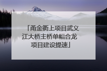 甬金衢上项目武义江大桥主桥单幅合龙 项目建设提速
