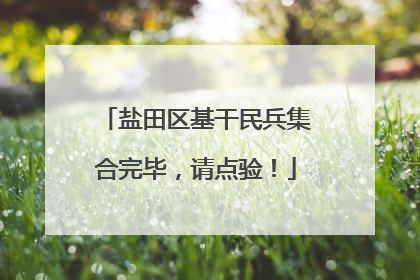 盐田区基干民兵集合完毕，请点验！