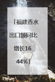 福建香水出口额同比增长16.44%