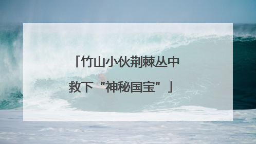 竹山小伙荆棘丛中救下“神秘国宝”