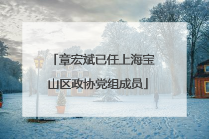 章宏斌已任上海宝山区政协党组成员