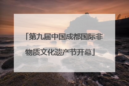 第九届中国成都国际非物质文化遗产节开幕