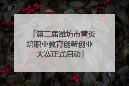 第二届潍坊市黄炎培职业教育创新创业大赛正式启动