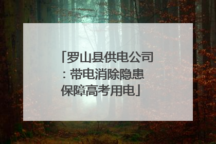 罗山县供电公司：带电消除隐患 保障高考用电