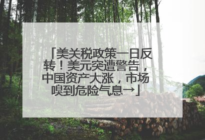 美关税政策一日反转！美元突遭警告，中国资产大涨，市场嗅到危险气息→