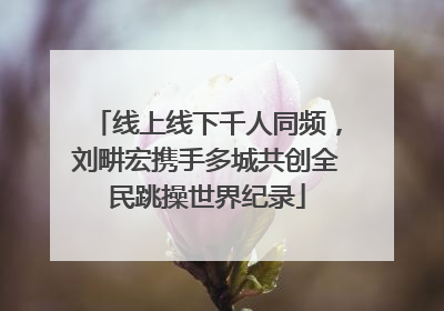 线上线下千人同频，刘畊宏携手多城共创全民跳操世界纪录