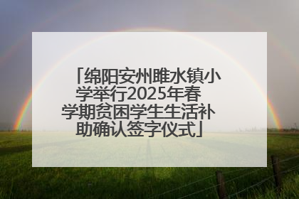 绵阳安州雎水镇小学举行2025年春学期贫困学生生活补助确认签字仪式