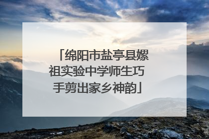绵阳市盐亭县嫘祖实验中学师生巧手剪出家乡神韵