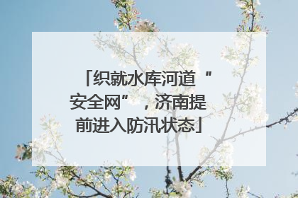 织就水库河道“安全网”，济南提前进入防汛状态