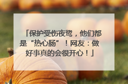 保护受伤夜鹭，他们都是“热心肠”！网友：做好事真的会很开心！