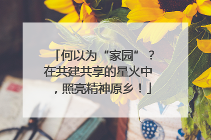 何以为“家园”？在共建共享的星火中，照亮精神原乡！