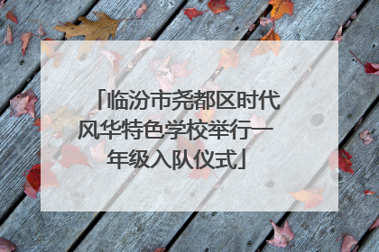 临汾市尧都区时代风华特色学校举行一年级入队仪式