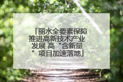 丽水全要素保障推进高新技术产业发展 高“含新量”项目加速落地