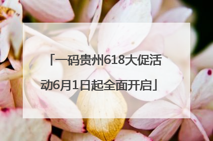 一码贵州618大促活动6月1日起全面开启