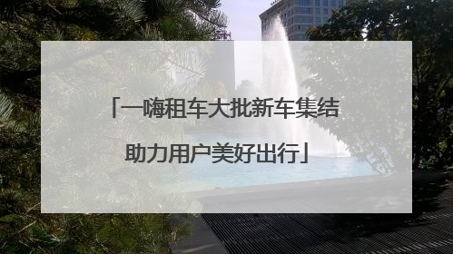 一嗨租车大批新车集结 助力用户美好出行
