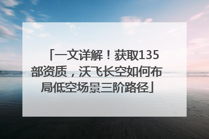 一文详解！获取135部资质，沃飞长空如何布局低空场景三阶路径