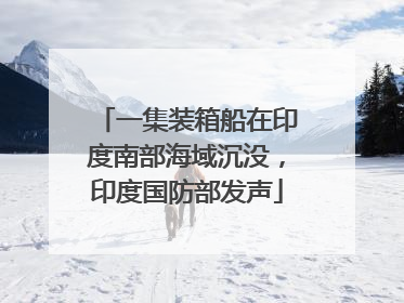 一集装箱船在印度南部海域沉没，印度国防部发声