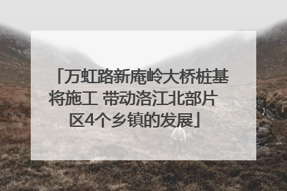 万虹路新庵岭大桥桩基将施工 带动洛江北部片区4个乡镇的发展