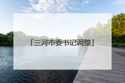 三河市委书记调整