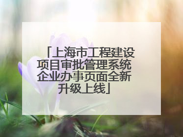 上海市工程建设项目审批管理系统企业办事页面全新升级上线
