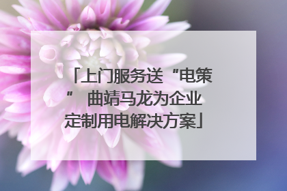 上门服务送“电策” 曲靖马龙为企业定制用电解决方案