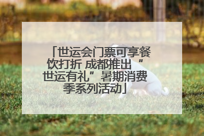 世运会门票可享餐饮打折 成都推出“世运有礼”暑期消费季系列活动