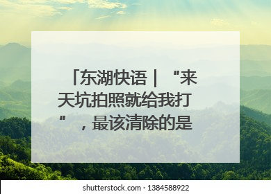 东湖快语｜“来天坑拍照就给我打”，最该清除的是“护短”思维