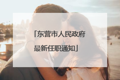 东营市人民政府最新任职通知