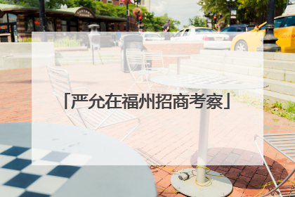 严允在福州招商考察
