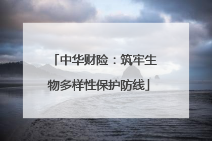 中华财险：筑牢生物多样性保护防线