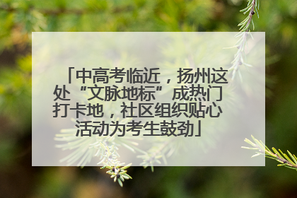 中高考临近，扬州这处“文脉地标”成热门打卡地，社区组织贴心活动为考生鼓劲