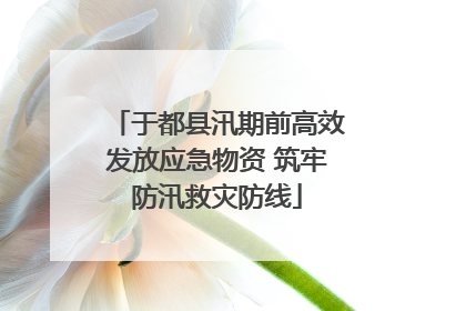 于都县汛期前高效发放应急物资 筑牢防汛救灾防线