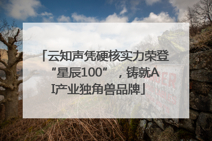 云知声凭硬核实力荣登“星辰100”，铸就AI产业独角兽品牌