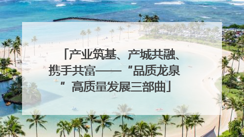 产业筑基、产城共融、携手共富——“品质龙泉”高质量发展三部曲
