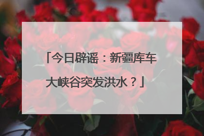 今日辟谣：新疆库车大峡谷突发洪水？